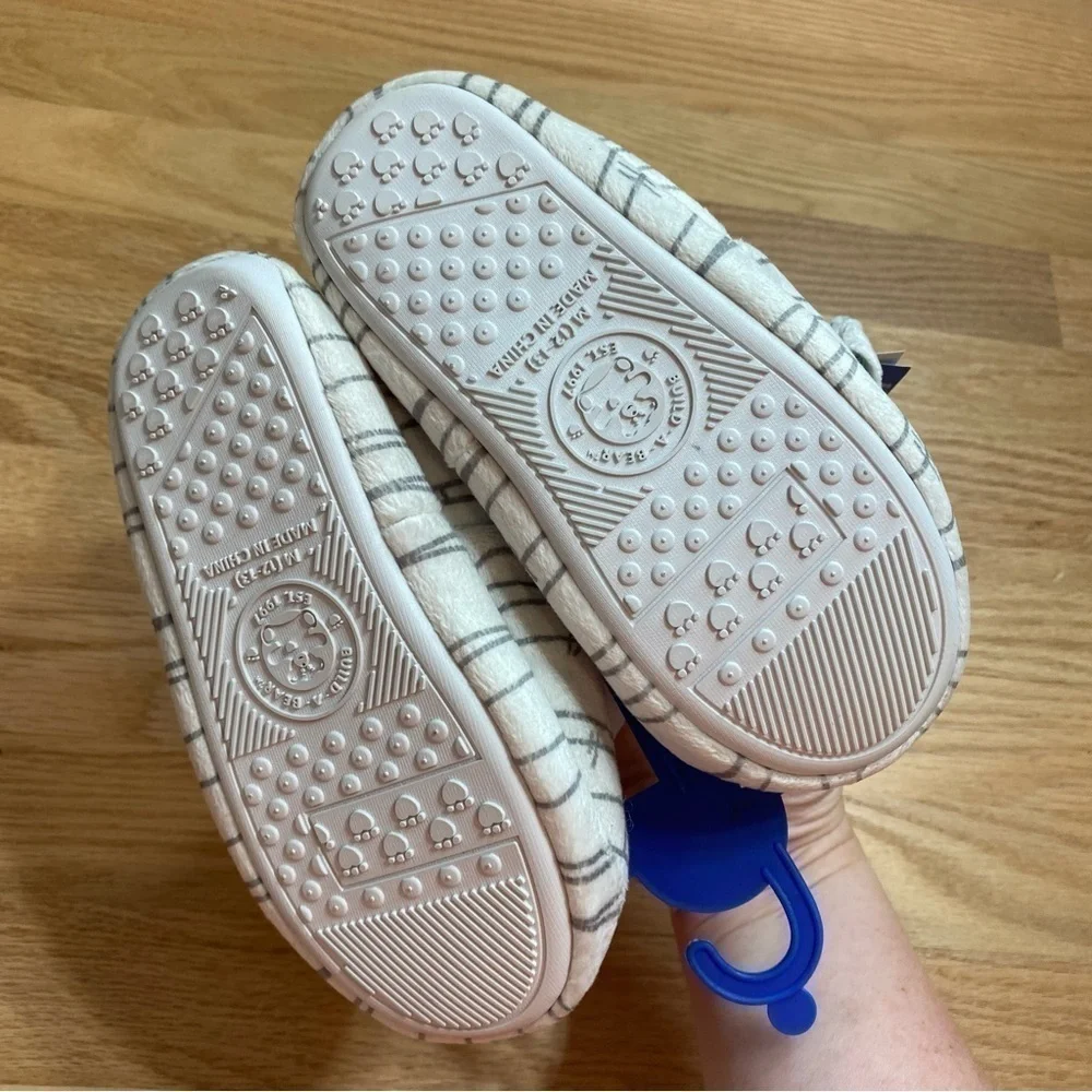 Build a Bear Mummy Slippers NWT 12-13 Kids White Green Halloween